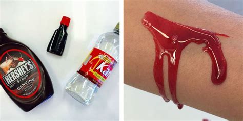 how to make fake homemade blood for clothing|homemade blood makeup.